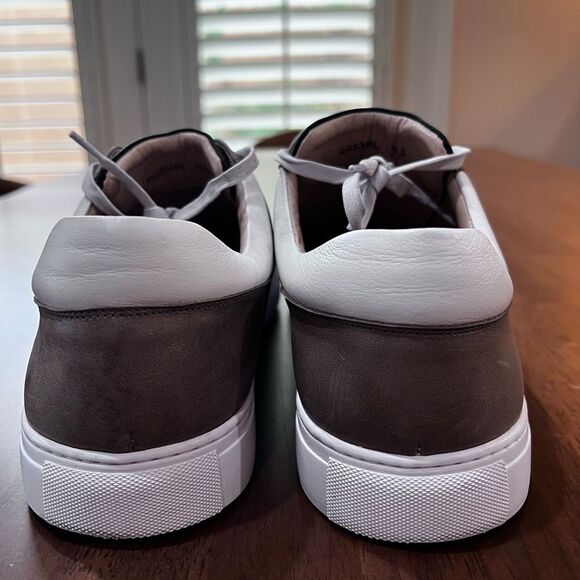 Robert Graham Trixie RG5346L Men’s 10.5 White Tan Black Leather Low Top Sneakers - Picture 4 of 10